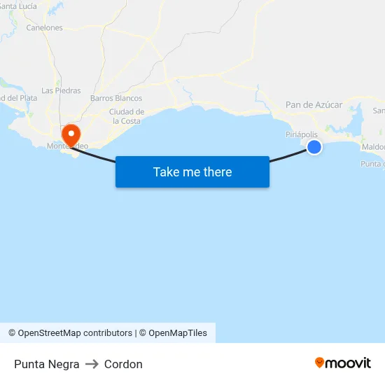 Punta Negra to Cordon map