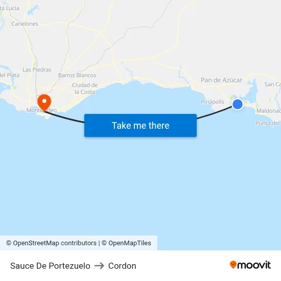 Sauce De Portezuelo to Cordon map