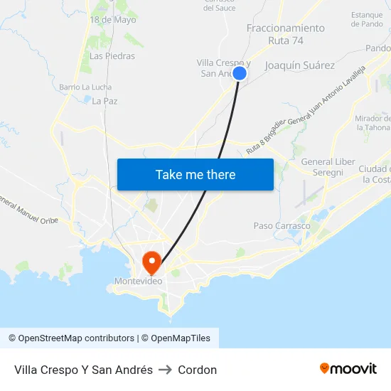 Villa Crespo Y San Andrés to Cordon map