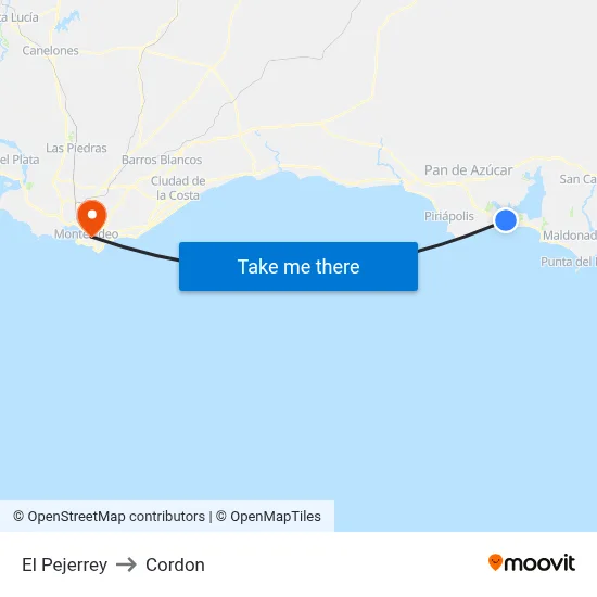 El Pejerrey to Cordon map