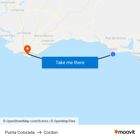 Punta Colorada to Cordon map