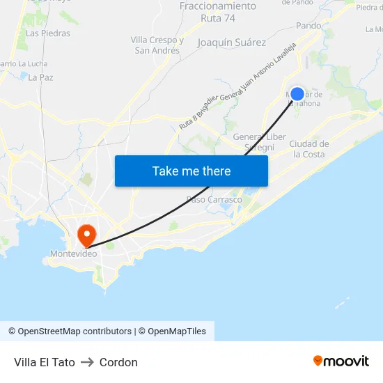 Villa El Tato to Cordon map
