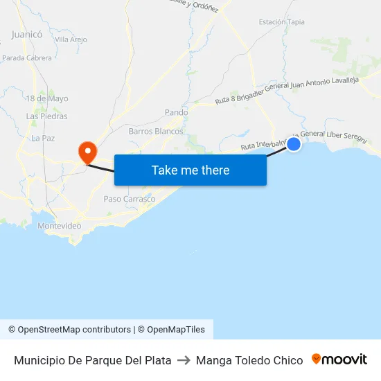 Municipio De Parque Del Plata to Manga Toledo Chico map