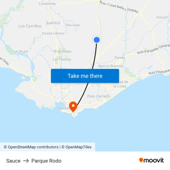 Sauce to Parque Rodo map