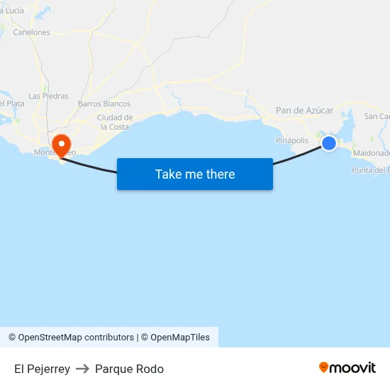 El Pejerrey to Parque Rodo map