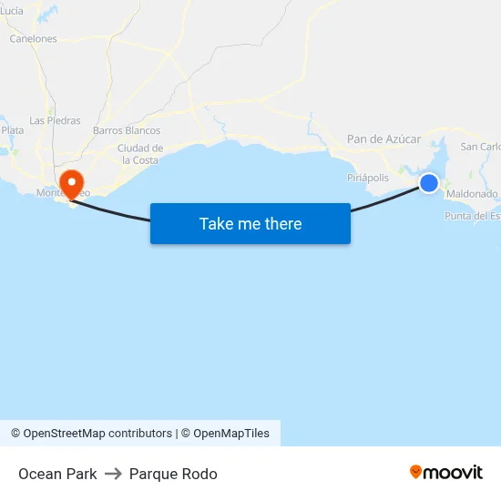 Ocean Park to Parque Rodo map