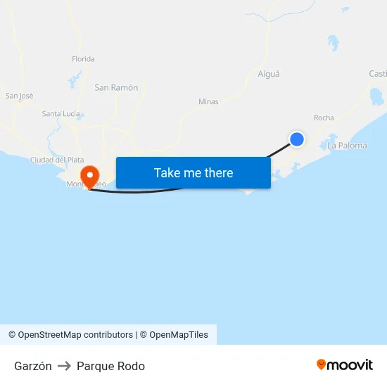 Garzón to Parque Rodo map