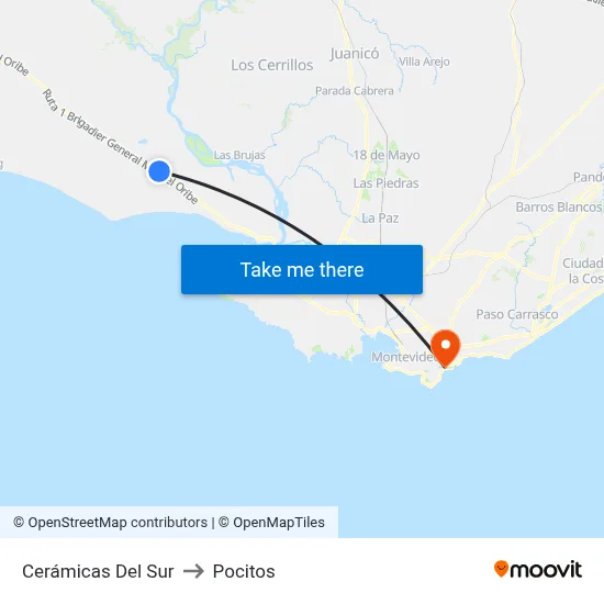 Cerámicas Del Sur to Pocitos map