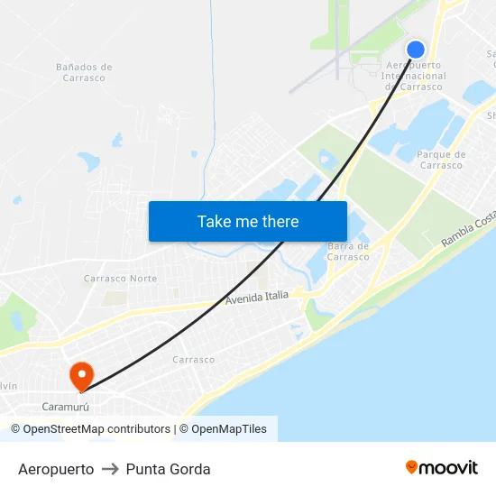 Aeropuerto to Punta Gorda map