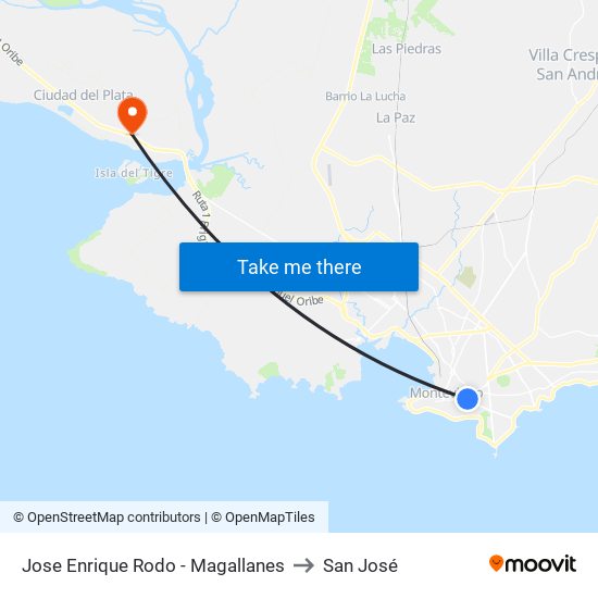 Jose Enrique Rodo - Magallanes to San José map