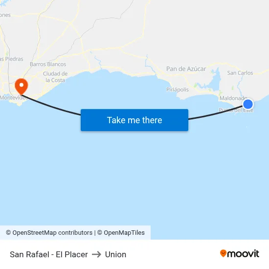 San Rafael - El Placer to Union map