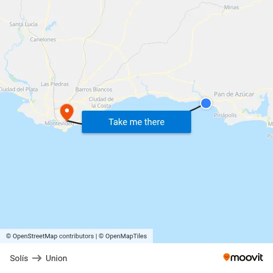 Solís to Union map