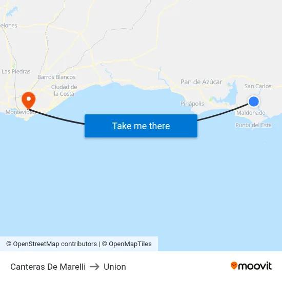 Canteras De Marelli to Union map