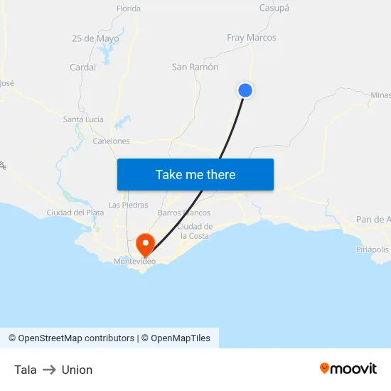 Tala to Union map