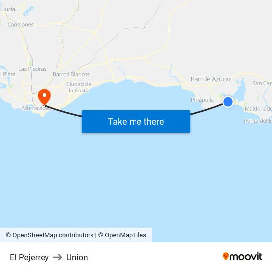 El Pejerrey to Union map