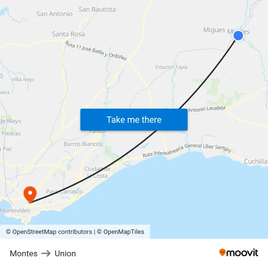 Montes to Union map