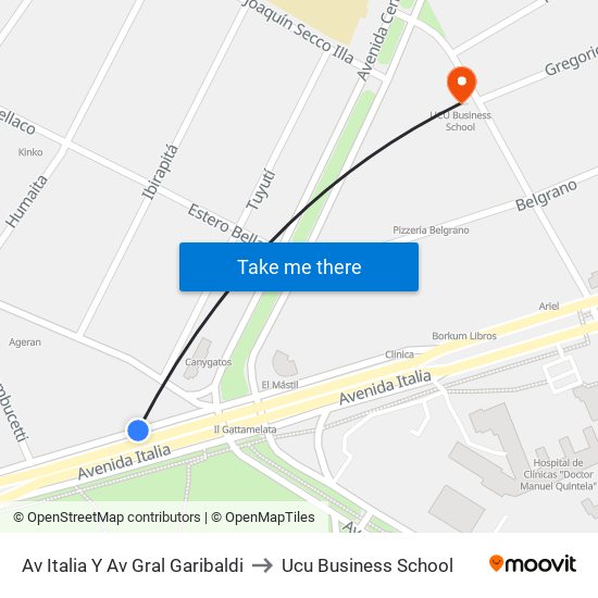 Av Italia Y Av Gral Garibaldi to Ucu Business School map