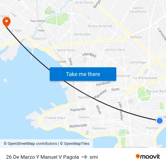 26 De Marzo Y Manuel V Pagola to smi map