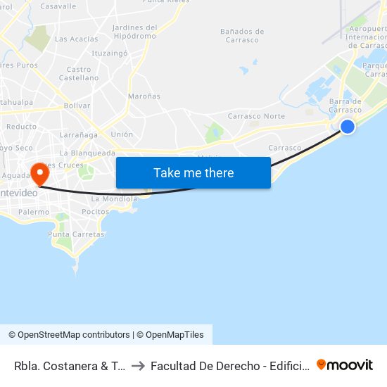 Rbla. Costanera & Tacuari to Facultad De Derecho - Edificio Anexo map