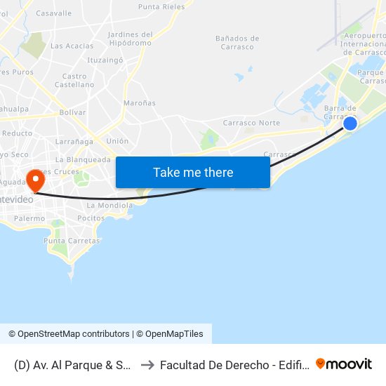 (D) Av. Al Parque & San Rafael to Facultad De Derecho - Edificio Anexo map