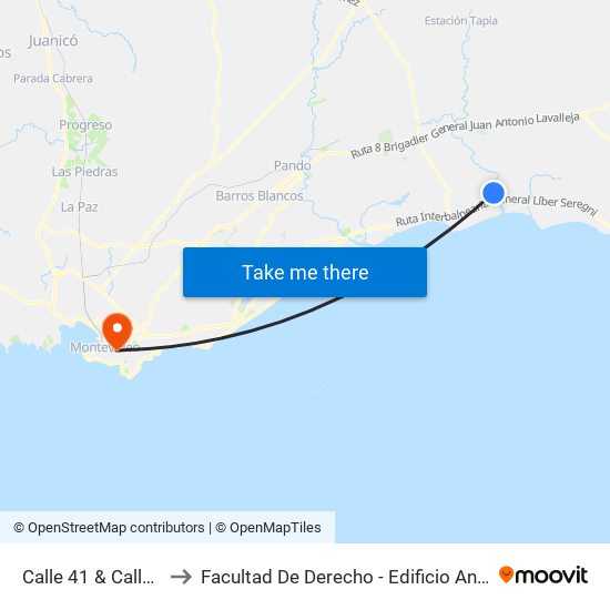 Calle 41 & Calle N to Facultad De Derecho - Edificio Anexo map