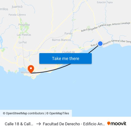 Calle 18 & Calle 2 to Facultad De Derecho - Edificio Anexo map