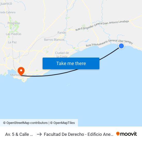 Av. 5 & Calle 1b to Facultad De Derecho - Edificio Anexo map