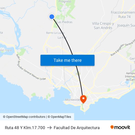 Ruta 48 Y Klm.17.700 to Facultad De Arquitectura map