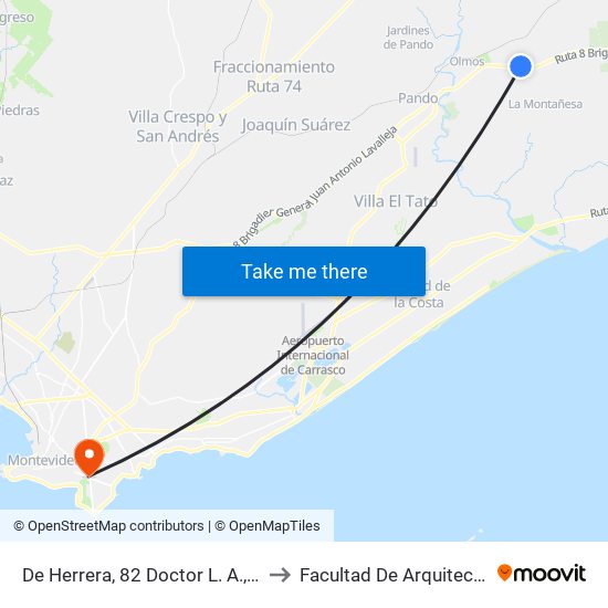 De Herrera, 82 Doctor L. A., 101 to Facultad De Arquitectura map
