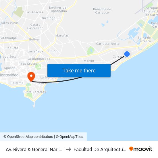 Av. Rivera & General Nariño to Facultad De Arquitectura map