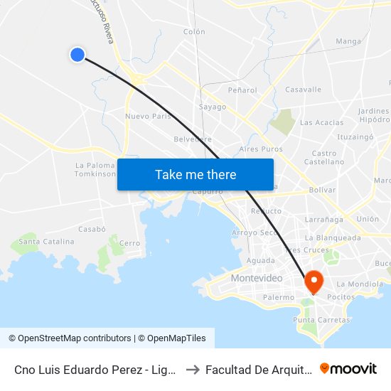 Cno Luis Eduardo Perez - Liga Federal to Facultad De Arquitectura map