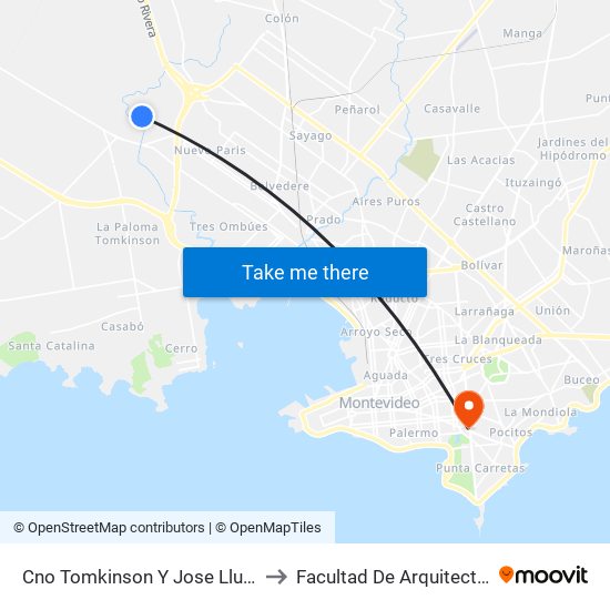 Cno Tomkinson Y Jose Llupes to Facultad De Arquitectura map