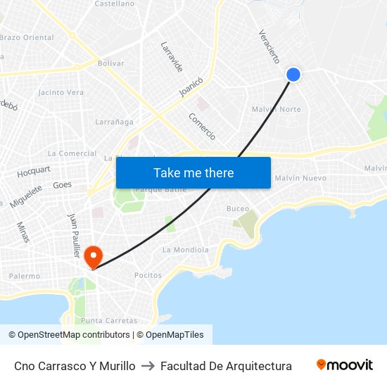 Cno Carrasco Y Murillo to Facultad De Arquitectura map