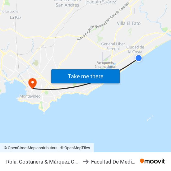 Rbla. Costanera & Márquez Castro to Facultad De Medicina map