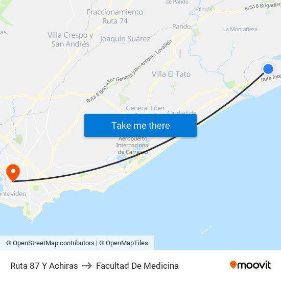 Ruta 87 Y Achiras to Facultad De Medicina map