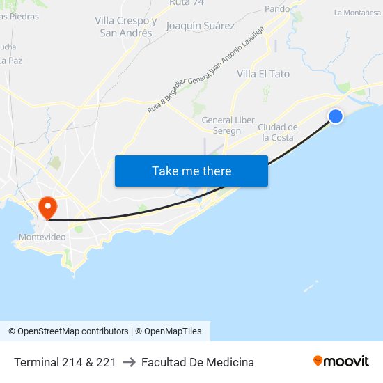 Terminal 214 & 221 to Facultad De Medicina map