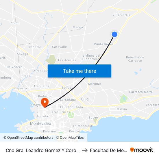 Cno Gral Leandro Gomez Y Corona Boreal to Facultad De Medicina map