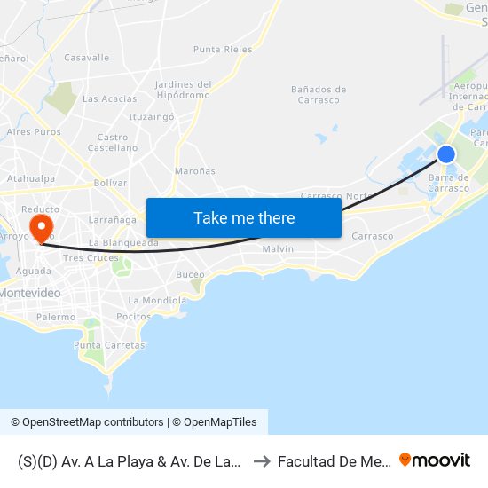 (S)(D) Av. A La Playa & Av. De Las Américas to Facultad De Medicina map