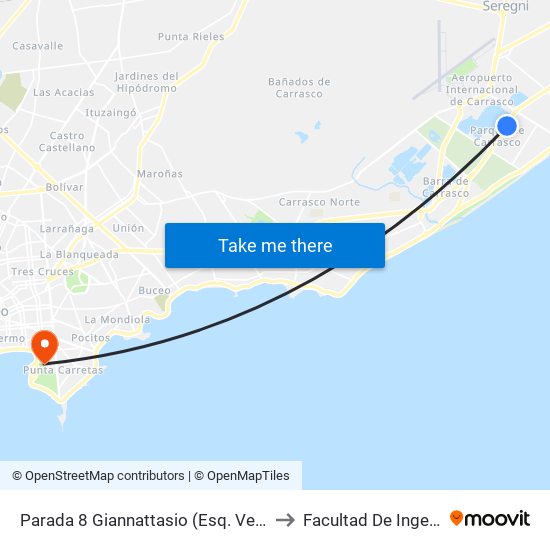 Parada 8 Giannattasio (Esq. Venezuela) to Facultad De Ingeniería map