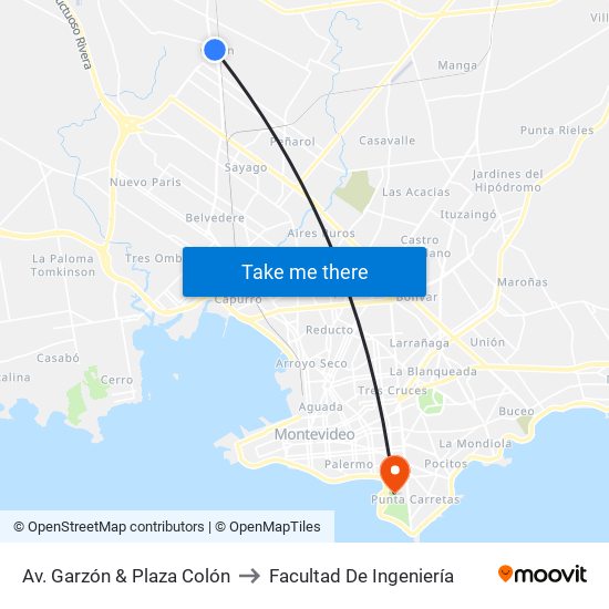 Av. Garzón & Plaza Colón to Facultad De Ingeniería map