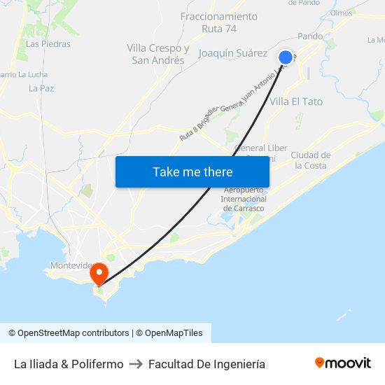 La Iliada & Polifermo to Facultad De Ingeniería map