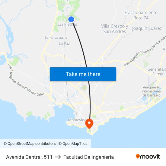 Avenida Central, 511 to Facultad De Ingeniería map