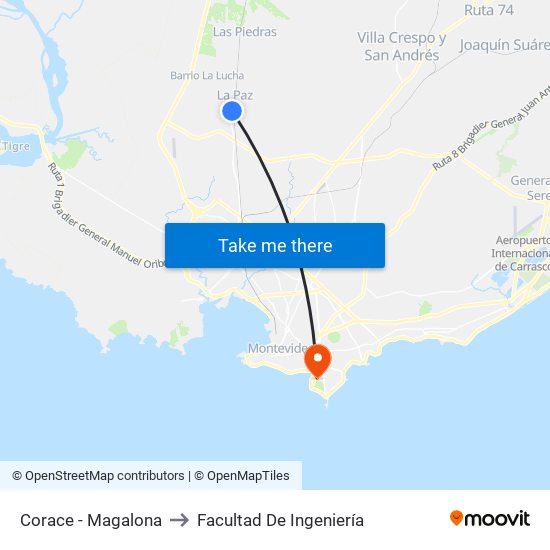 Corace - Magalona to Facultad De Ingeniería map