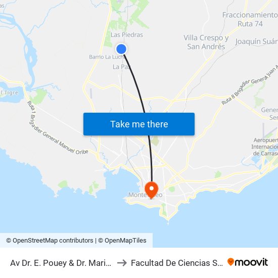 Av Dr. E. Pouey & Dr. Mario Pareja to Facultad De Ciencias Sociales map