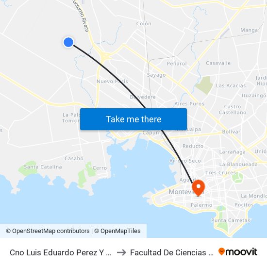 Cno Luis Eduardo Perez Y La Carreta to Facultad De Ciencias Sociales map