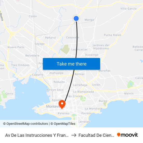 Av De Las Instrucciones Y Francisco Eduardo Bonilla to Facultad De Ciencias Sociales map