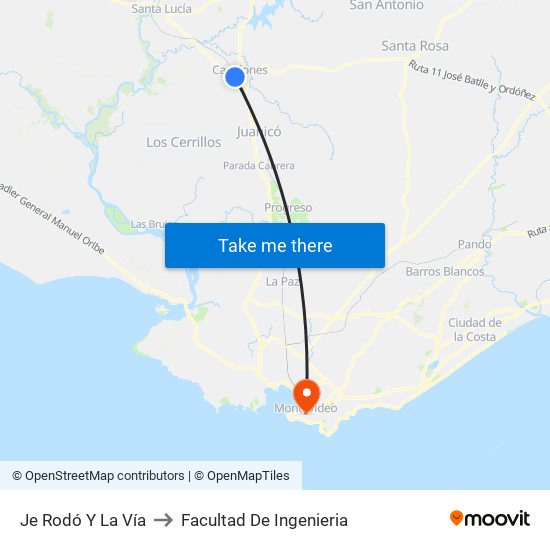 Je Rodó Y La Vía to Facultad De Ingenieria map