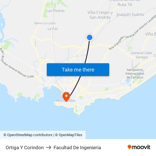 Ortiga Y Corindon to Facultad De Ingenieria map
