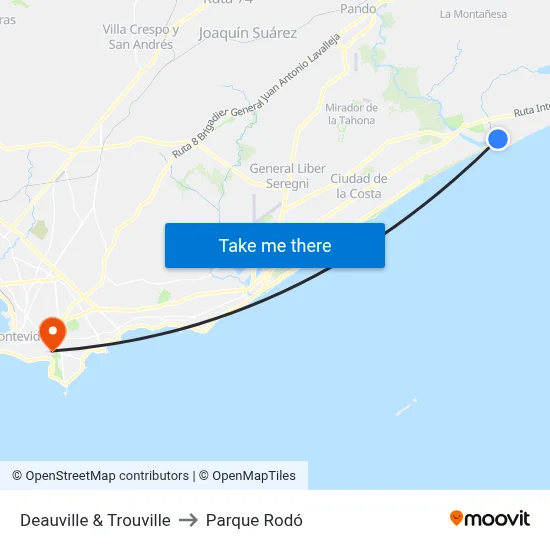 Deauville & Trouville to Parque Rodó map