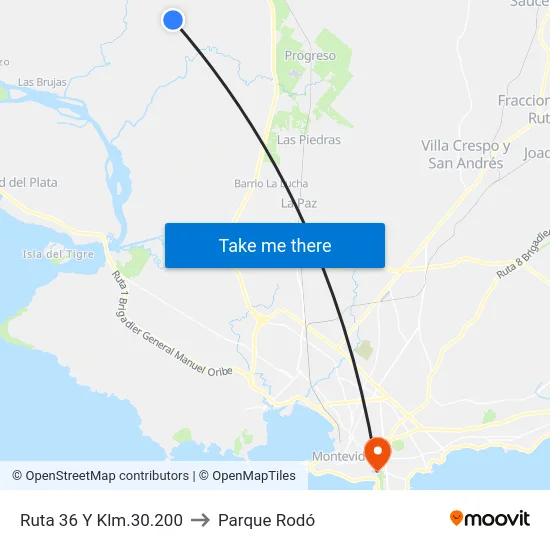 Ruta 36 Y Klm.30.200 to Parque Rodó map